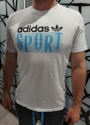 Оригинальная футболка мужская adidas sport белая размер s