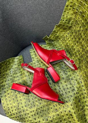 Босоножки женские из натуральной итальянской кожи и замша женские6 фото