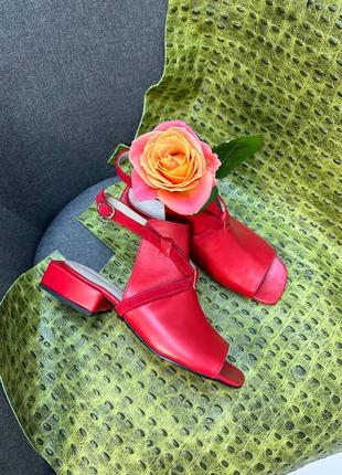 Босоножки женские из натуральной итальянской кожи и замша женские5 фото