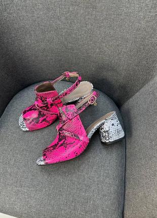 Босоножки женские из натуральной итальянской кожи и замша женские8 фото