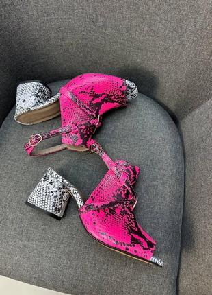 Босоножки женские из натуральной итальянской кожи и замша женские7 фото