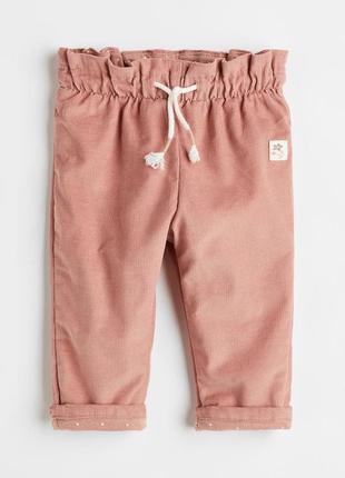 Утепленные брюки, вельветовые брюки, штаны для девочки 2-3р, 3-4р, 98-104см5 фото