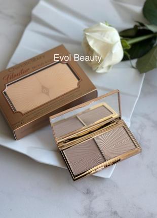 Палетка бронзер та хайлайтер. charlotte tilbury filmstar bronze and glow