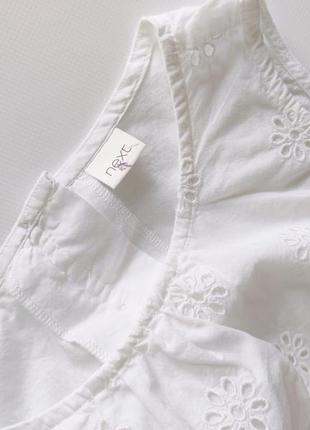 Бавовняна біла блузочка  артикул: 155162 фото