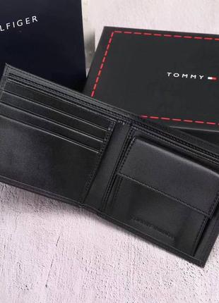 Подарунковий набір tommy hilfiger чоловічий ремінь + гаманець чорний / коричневий3 фото