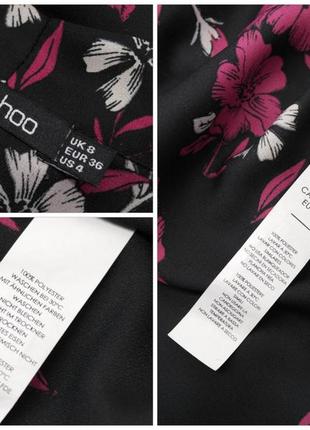 Красива подовжена блузка "boohoo" з квітковим принтом. розмір uk8/eur36 (s).6 фото