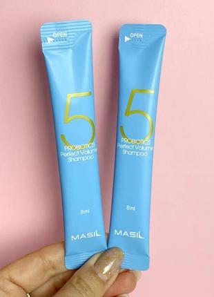 Шампунь для об'єму волосся з пробіотиками masil 5 probiotics perfect volume shampoo