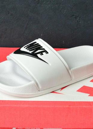 Nike женские шлепанцы белые женские шлепки, летние пляжные стильные шлепки унисекс3 фото