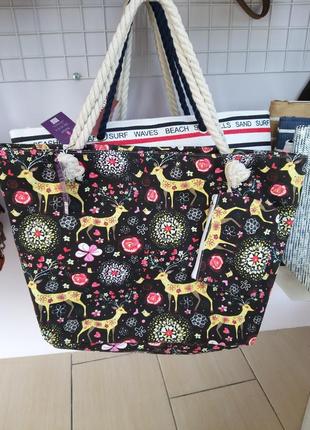 Жіноча пляжна тканинна сумка phil 8017