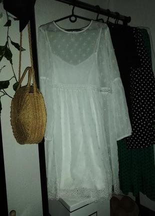 Платье boho кружевное белое1 фото