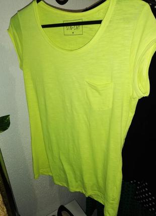 Футболка неон желтая