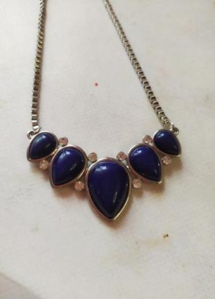 Сині бусики пластик