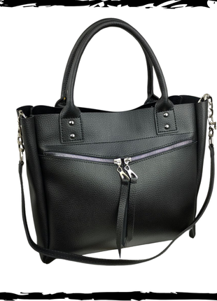 Сумка женская из экокожи.качественная, вместительная. сумка черная, бежевая. комплект