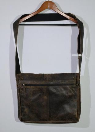 Кожаная сумка на плечо или через плечо fossil leather bag2 фото