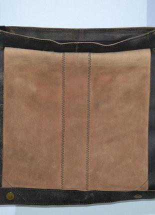 Кожаная сумка на плечо или через плечо fossil leather bag10 фото