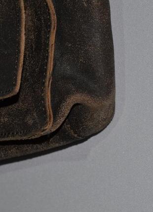 Кожаная сумка на плечо или через плечо fossil leather bag7 фото