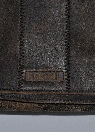Кожаная сумка на плечо или через плечо fossil leather bag6 фото
