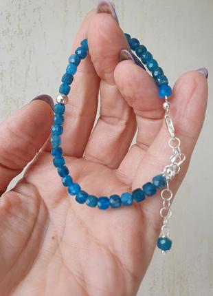 Браслет серебряный "апатит"