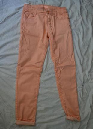 Персиковые штаны/брюки/джинсы1 фото