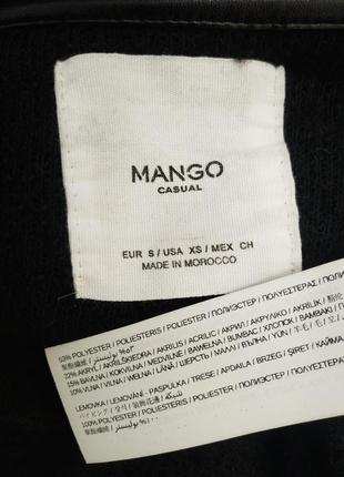 Стильный распашной кардиган mango черного цвета с карманами3 фото