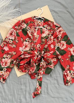 Блуза сорочка кофта рубашка в квіти