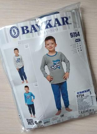 Новая пижамка домашний костюм baykar р.3 на 98-104см, р.4 на 104-110см, р.6 на 116-122см2 фото