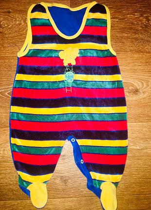 Велюровий комбінезон 6-12 місяців