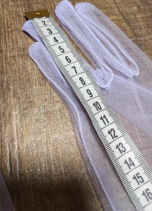 Рукавички сітка ажурні фатин довгі високі фіолетові вечірні бузкові фіолетові сіреневі4 фото
