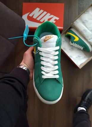 Мужские кроссовки nike blazer low pro green4 фото