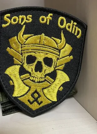 №142 шеврон "sons of odin" сыновья одина. 9*7 см