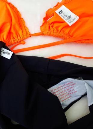 Хит сезона! актуальный раздельный купальник  от h&m германия/большой размер\74 фото