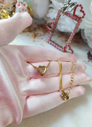 Кулон серденько на ланцюжку