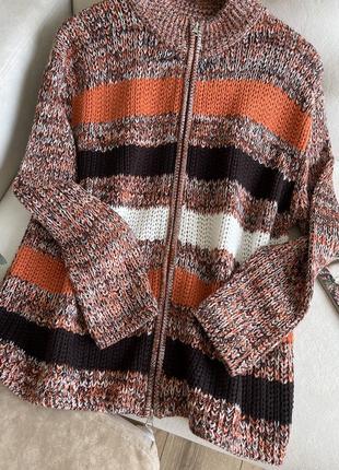 Теракотовий светр на змійці бренду vunic6 фото