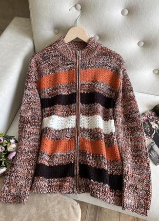 Теракотовий светр на змійці бренду vunic4 фото