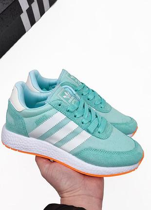 Жіночі кросівки yeezy adidas iniki м'ятні🔥