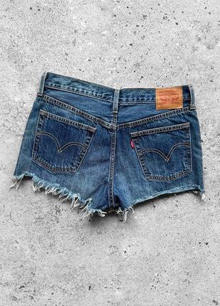 Levi's 501 women's blue short denim shorts женские, короткие джинсовые шорты1 фото