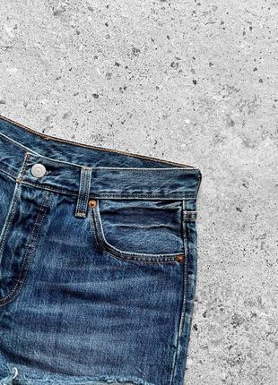 Levi's 501 women's blue short denim shorts женские, короткие джинсовые шорты4 фото