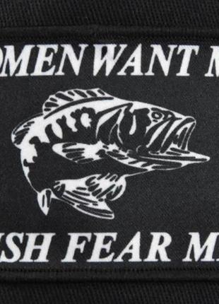 Кепка тракер рыба, fish, (женщины хотят меня-рыбы боятся меня) с сеточкой, унисекс wuke one size9 фото