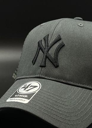 Оригинальная серая кепка с сеткой 47 brand mlb new york yankees2 фото