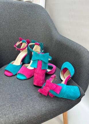 Босоніжки жіночі з натуральної італійської шкіри та замші жіночі10 фото