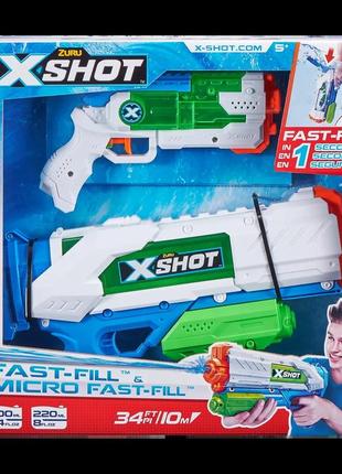 Набор водных бластеров zuru x-shot fast fill medium and small