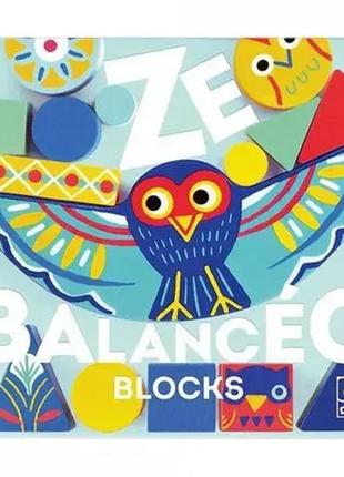 Набор деревянных геометрических фигур игра балансир ze balanceo djeco (dj06433)