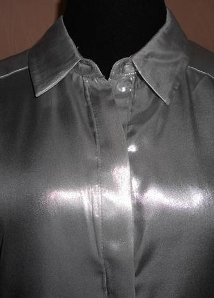 Красивая блуза серебро3 фото