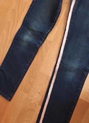 Стильные зауженные джинсы.утяжка.синие.идеал р152 12л4 фото
