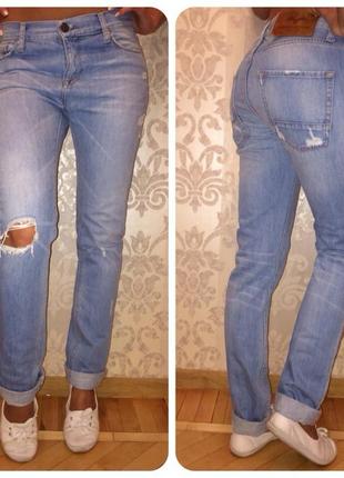 Джинсы-бойфренды zara boyfriend jeans