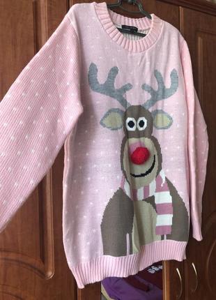 Свитер, свитер новогодний, свитер с оленем, толстовка2 фото