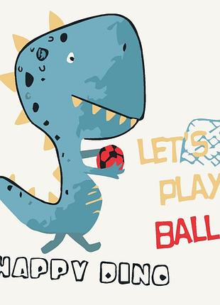 Розпис на полотні "счастотливий динозаврик" art craft 15007-ac 30х30 см