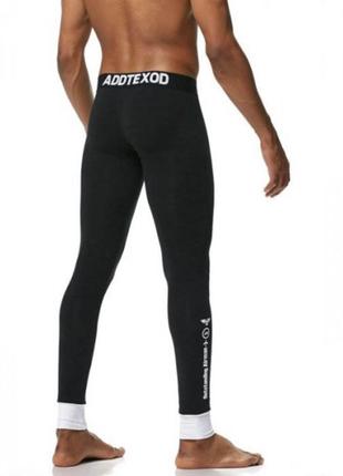 Термобелье мужское комплект addtexod стильный набор черного цвета натуральный хлопковый эластичный спортивный6 фото