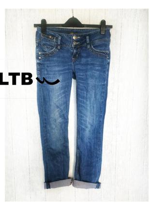 Ltb denim женские синие джинсы с потертостями облегающие