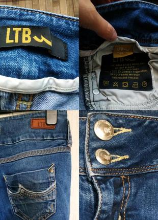 Ltb denim женские синие джинсы с потертостями облегающие3 фото